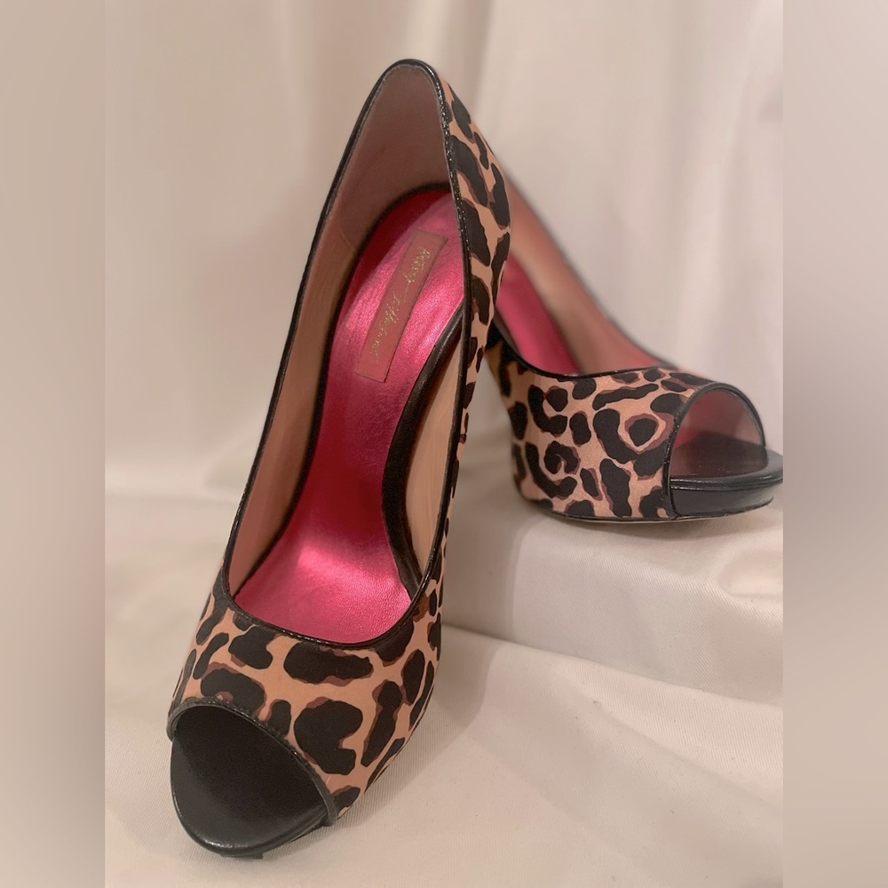 Size 9 satin and patent Betsey Johnson heels